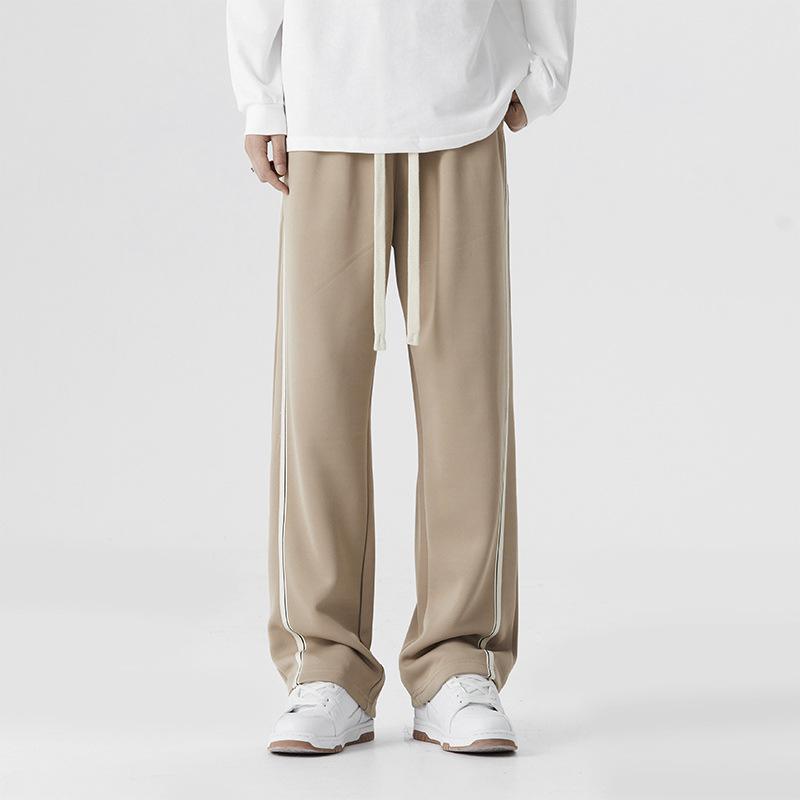 

Брюки Мужские Весенне-Осенние Прямые Свободные Широкие Брюки Новые Штаны Спортивные Штаны Повседневные Полоски Молодежные Мальчики Полоски Тренд 4XL