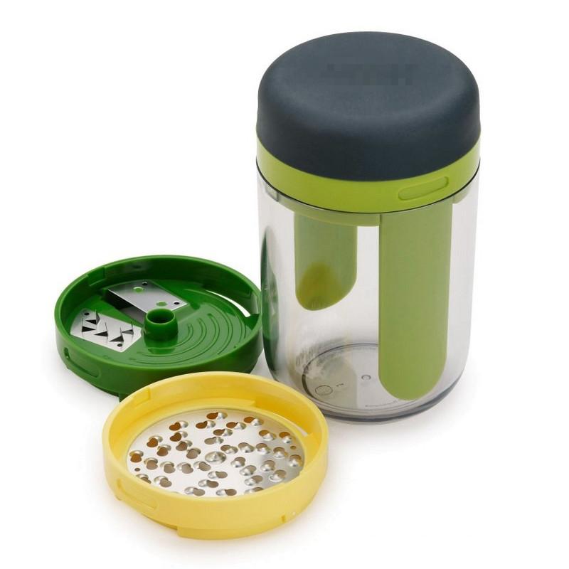 3 In 1 Hand-held Spiralizer Spiral Rotating Cutter Silk Cup Vegetable Garlic Press Grater Chopper Kitchen Tool Accessories