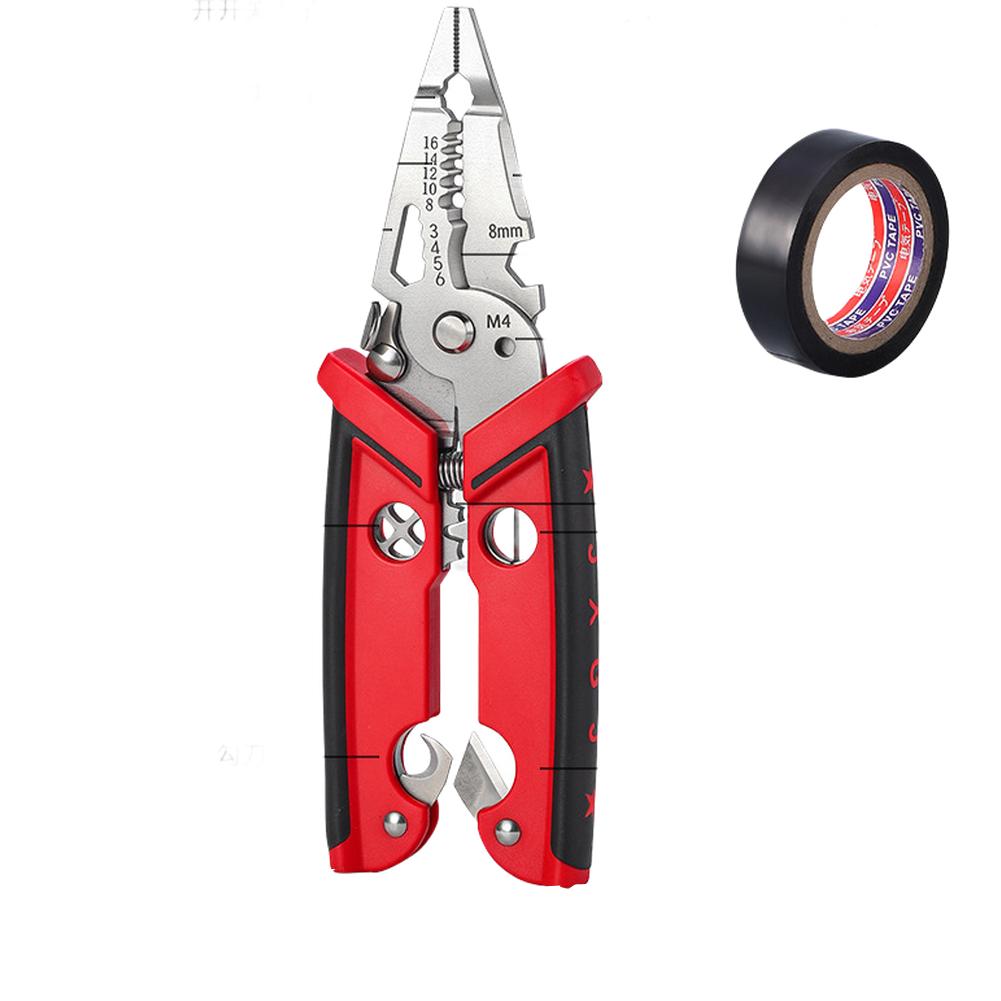 18 In 1 Wire Stripper Cutter Pliers Multi Tool with Crimper and Wrench for Electrical Professionals and Wire Handling