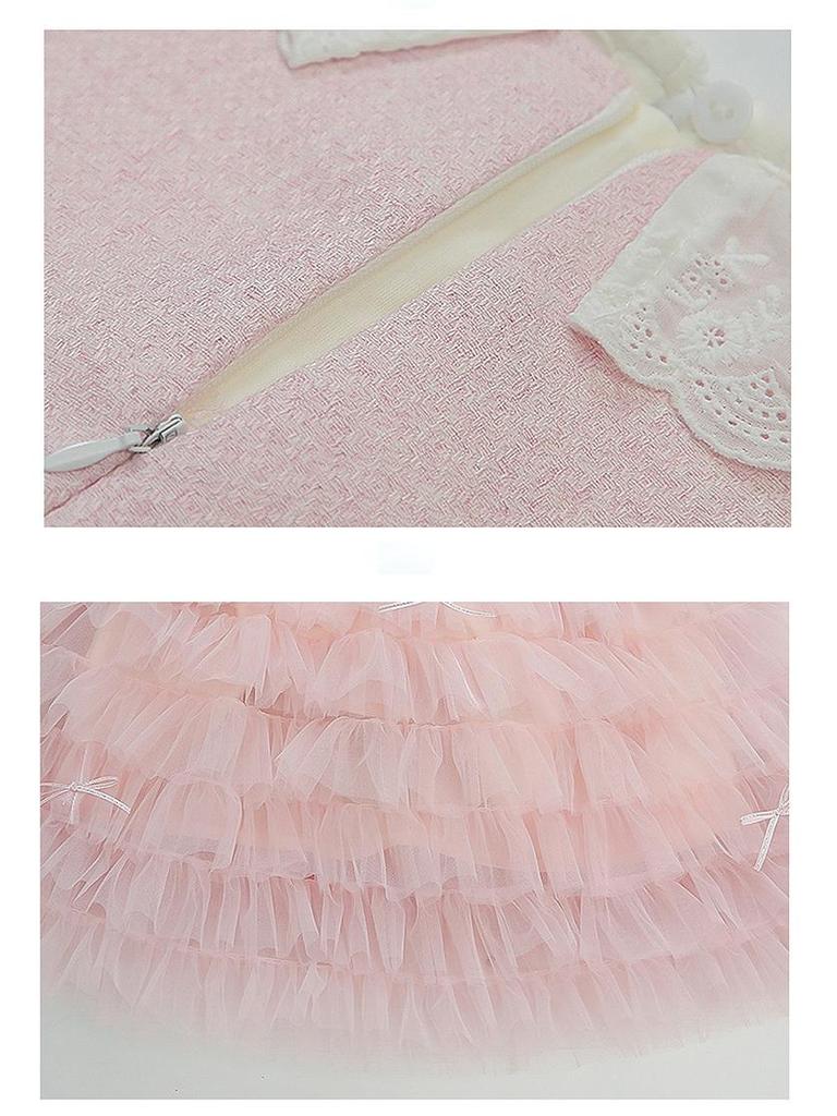 2025 Autumn Girls' Fashion: Baby Girl Two-Piece Princess Dress Set