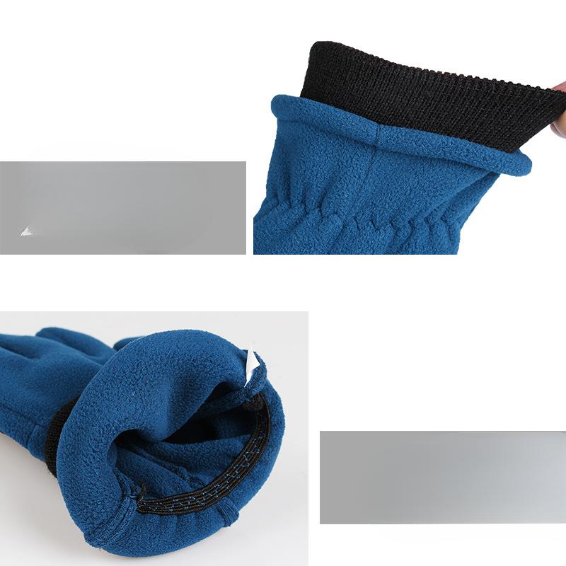 Winter Warm Gloves for Women Double Layer Fleece Coldproof Gloves for Winter Outdoor Electric Bike Riding Gloves for Men