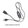 3 Speed Adjustable USB Fan Speed Controller Extension Cable Compatibles 5V Devices 3A 1Meter