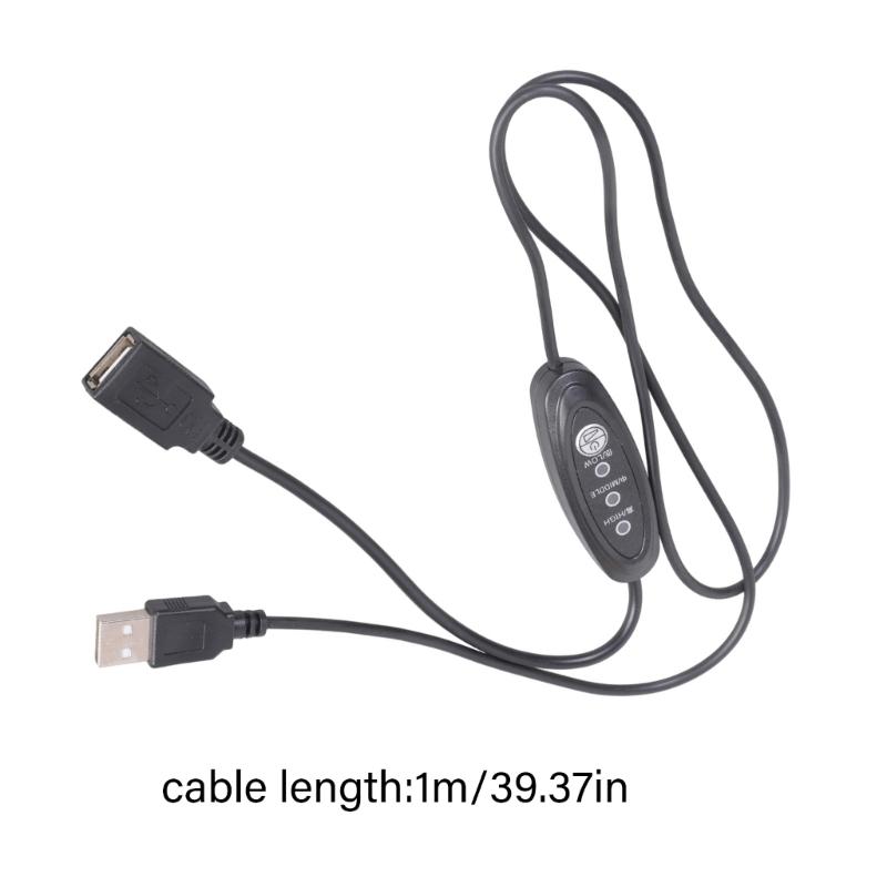 3 Speed Adjustable USB Fan Speed Controller Extension Cable Compatibles 5V Devices 3A 1Meter
