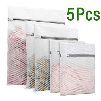 5 Stuks Mesh Waszakken Duurzame Honingraat Mesh Wasmand Organizer Zakken Herbruikbare Wasmachinezak