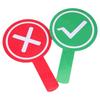 Double Side Right Wrong Hand Sign Plastic Right Wrong Voting Paddle For Classroom Group Game And Festival Celebration