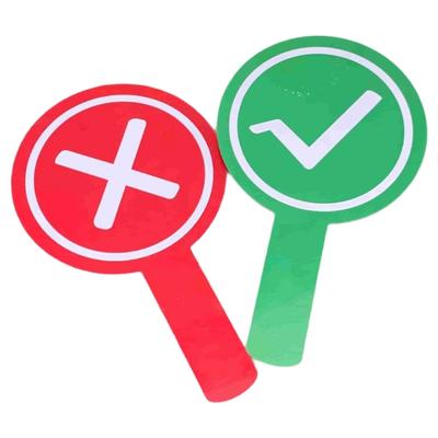 Double Side Right Wrong Hand Sign Plastic Right Wrong Voting Paddle For Classroom Group Game And Festival Celebration