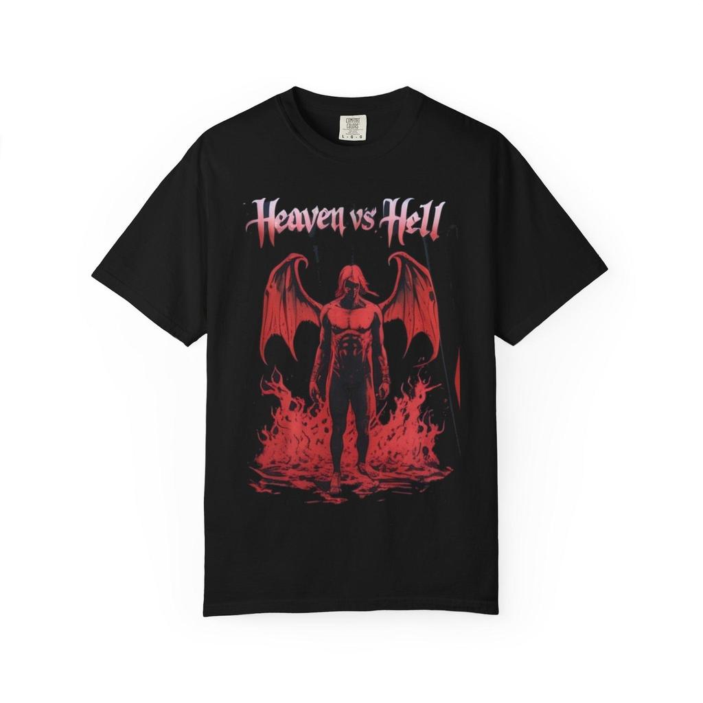 Heaven vs Hell Graphic T-Shirt, Unisex Cool Shirt, Alternative Tee, Music Festival Fashion, Edgy Gift Idea, Streetwear Statement
