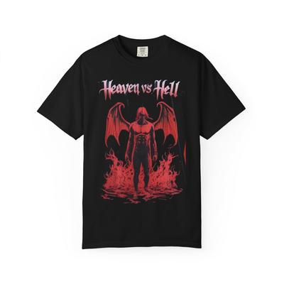 Heaven Vs Hell Graphic T-Shirt, Unisex Cool Shirt, Alternative Tee, Music Festival Fashion, Edgy Gift Idea, Streetwear Statement