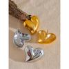 Yhpup Big Promotion 316l Stainless Steel Heart Fashion Stud Earrings 18K Gold Plated Metal Rust Proof Charm Jewelry Wholesale