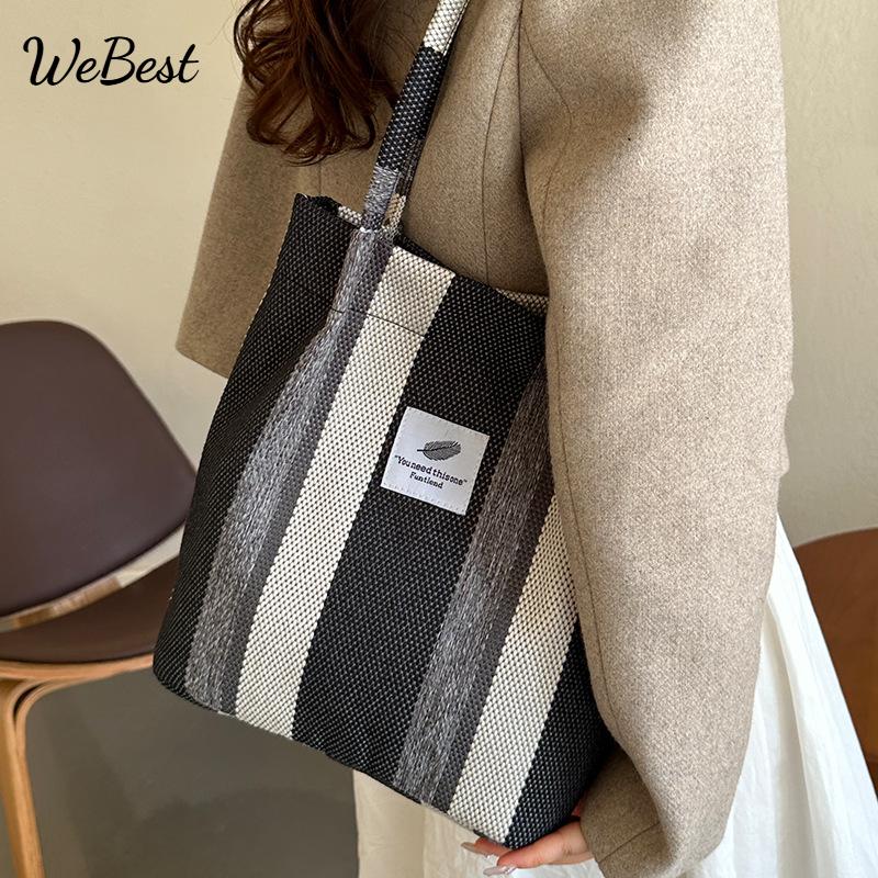 

Large Capacity Korean Style Fashion Tote Shoulder Handbag синій