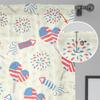 Herdesings American Sheer Tulle Curtains 4th of July Chiffon Drapes 2Pcs Window Curtains for Living Room Bedroom Kitchen Decor