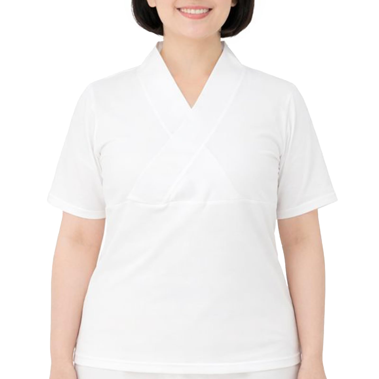 

[wyenishiya] T-shirt style undergarment for winter, with attached collar, for women. New easy-to-wear T-shirt style undergarment with attached
