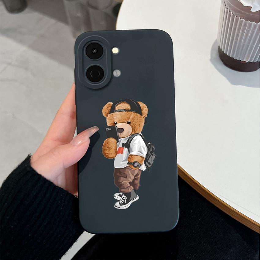 Pour Tecno Spark Go 3 2 1S 40C 30 40 Pova 7 Ultra Pro Neo Coque de Téléphone Ours Panda Câlin Coque Premium Silicone Liquide Souple Léger Coque antichoc