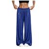 Women's Summer High-Waisted Sequin Wide-Leg Pants: Casual, Lightweight, Breathable, Slimming, Flowing, Solid Color