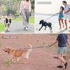 Multi Functional Double Head Dog Leash Adjustable 3 Length Nylon Rope Hands Free Shoulder Walking Lead For Two Small Medium Larg