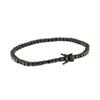Schwarz Gold Plated Tennisarmbänder Damen Herren 1 Reihe 4mm Zirkonia Iced 5A CZ Stein Kastenschließe Klassisch Jubiläum Mode
