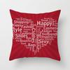 Seat Living Room Sofa Pillowcase Valentines Day Love Cushion Cover Red Pink Heart  Home Decor