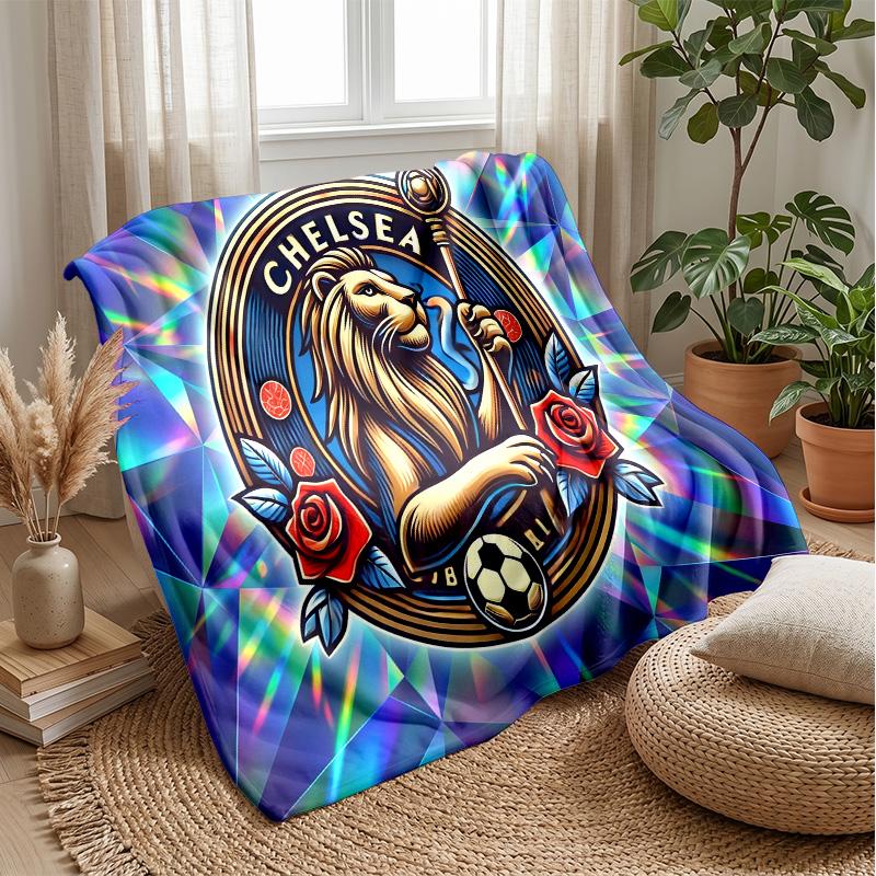 Chelsea FC Theme blanket Soft Flannel Blanket Plush Throw Blanket Cozy Sofa Bed Blanket for Home Decor