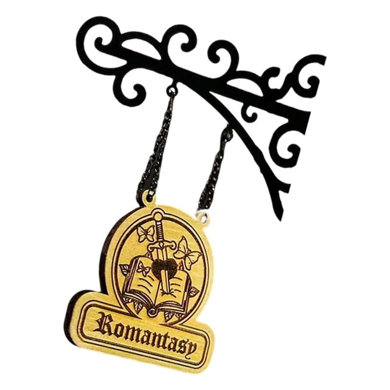 Wood And Iron Materials Book Nooks Tavern Signs Book Type Divider Bookmarks Divider For Bookshlf Library Book Management