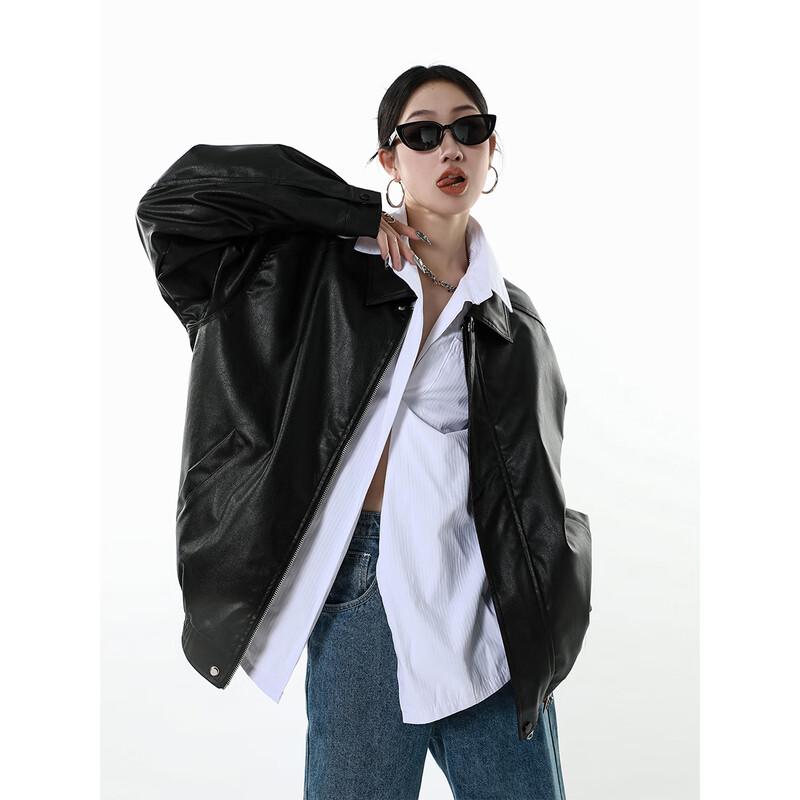 

ICH MODE American Retro Leather Jacket for Women M