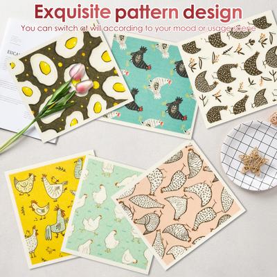 12Pcs Kitchen Dish Towels Nonwoven High Absorbency Swedish Dishcloths Thickened Cleaning Cloth for Home Washing Dishes Cleaning