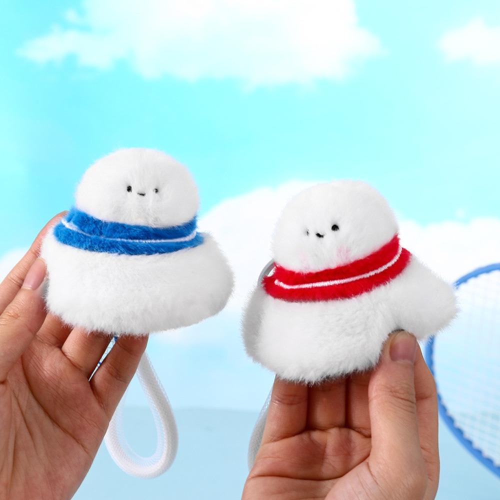 Stuffed Doll Badminton Bag Pendant Cartoon Badminton Plush Toy Keychain  Backpack Decor