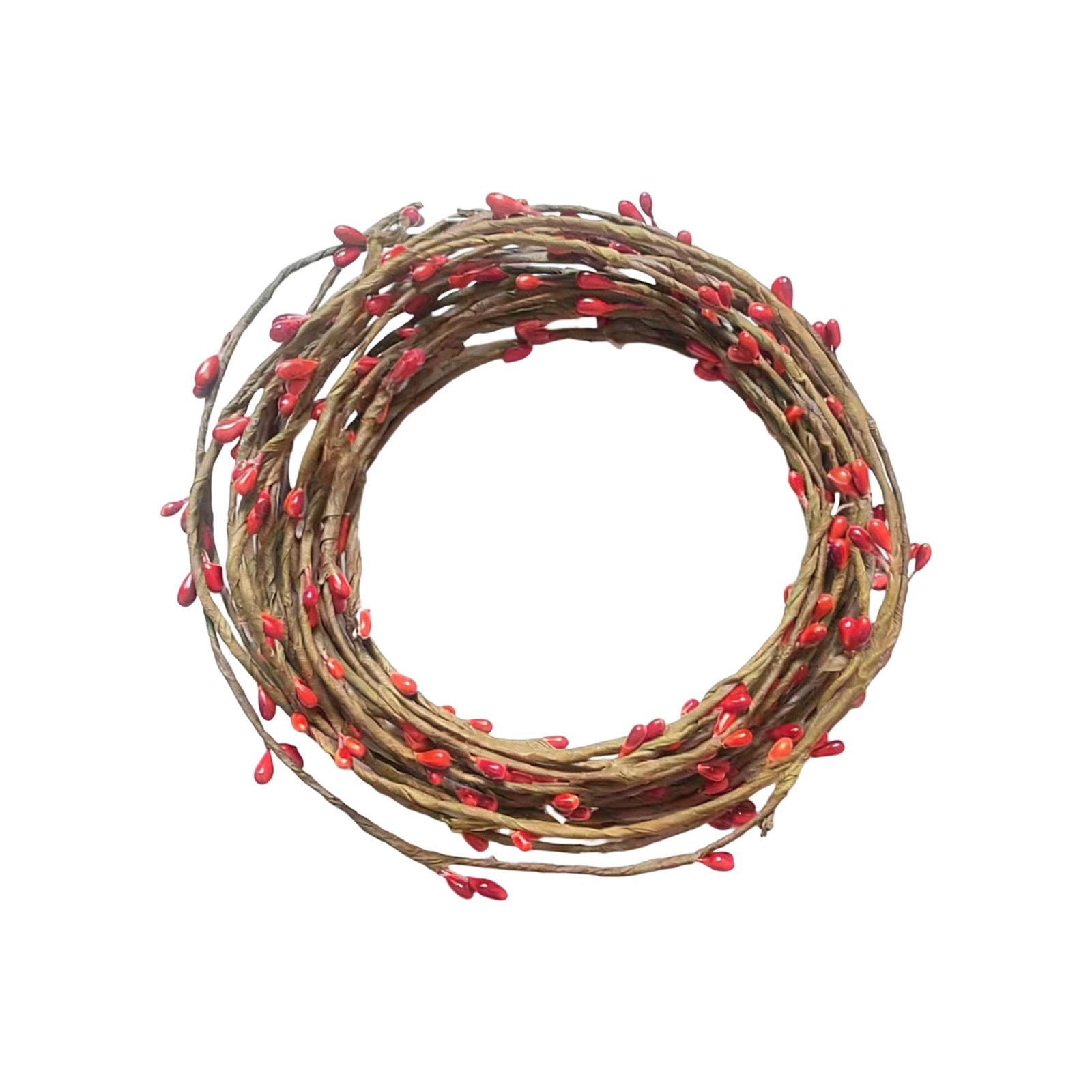 

Гирлянда из красных ягод для Рождества или осенней поделки, уличное украшение, украшение для дома One Size