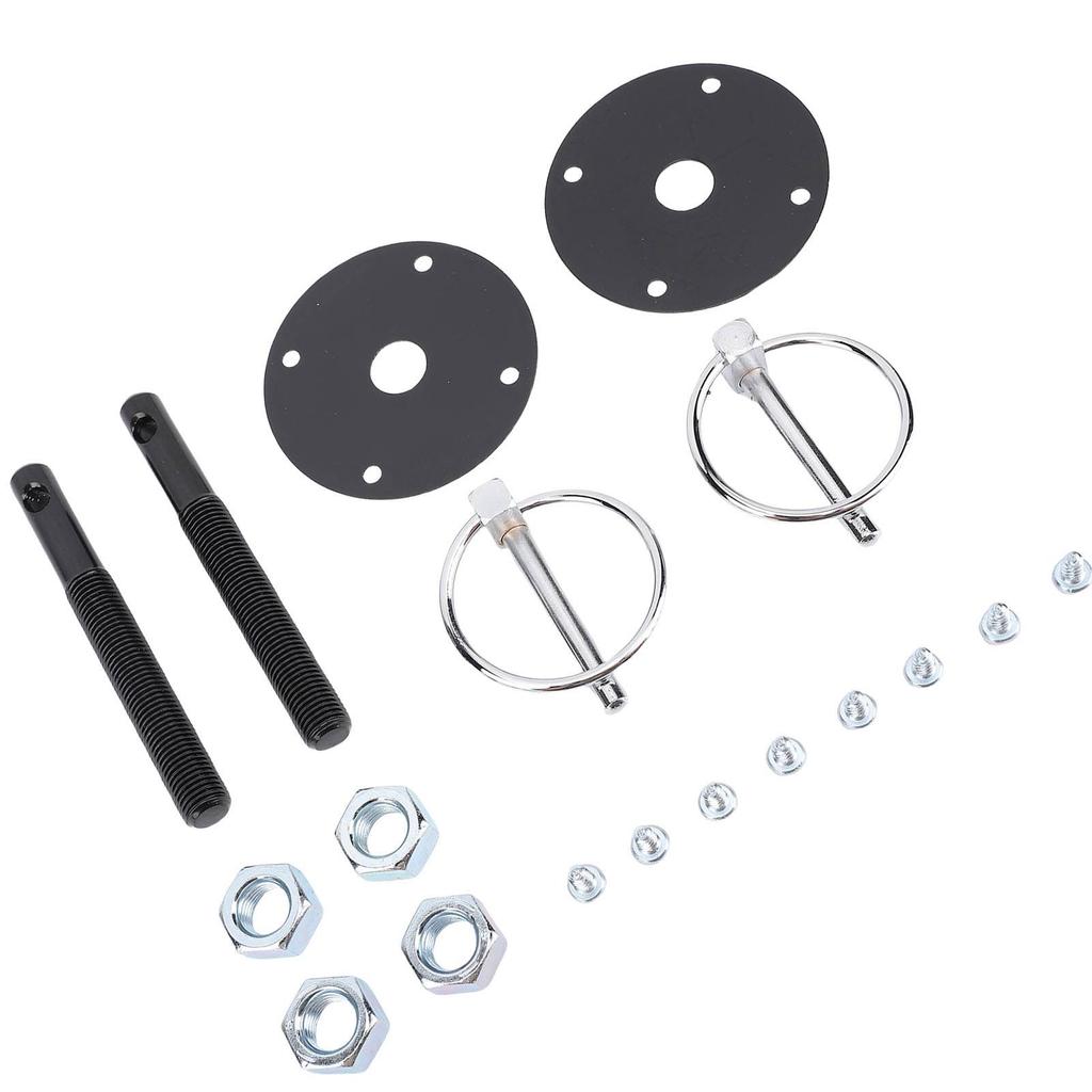 Aluminum Alloy Hood Pin Set Flip Over Universal Car Bonnet Catch Pin Kit for Sedans Trucks