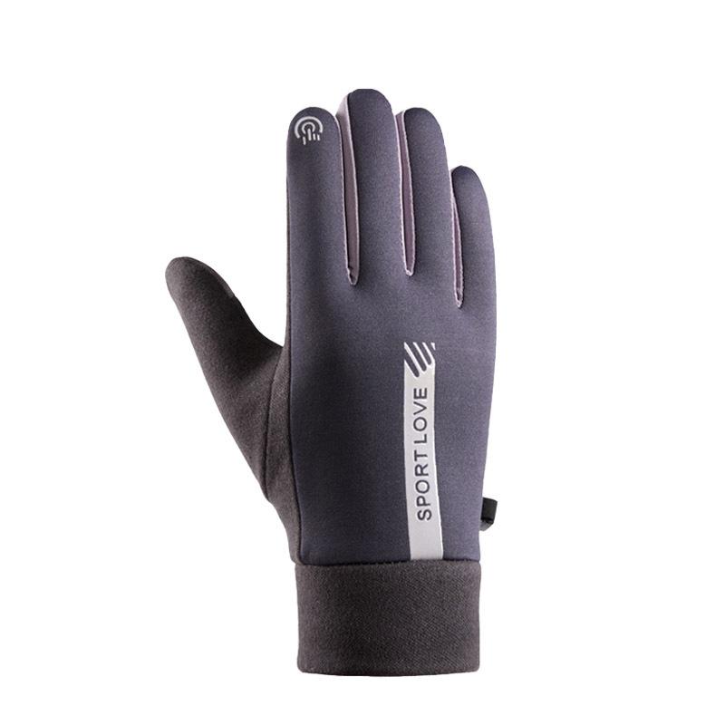 Men and Women Water Proof Wind Proof  Cold Proof Plus Velvet Touch Screen Warm Gloves Couple Cycling Sports Travel Outdoor