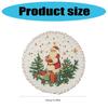 Christmas Snowflake Embroidered Round Table Placemat Heatproof Waterproofs Washable Decorative Dining Accessory