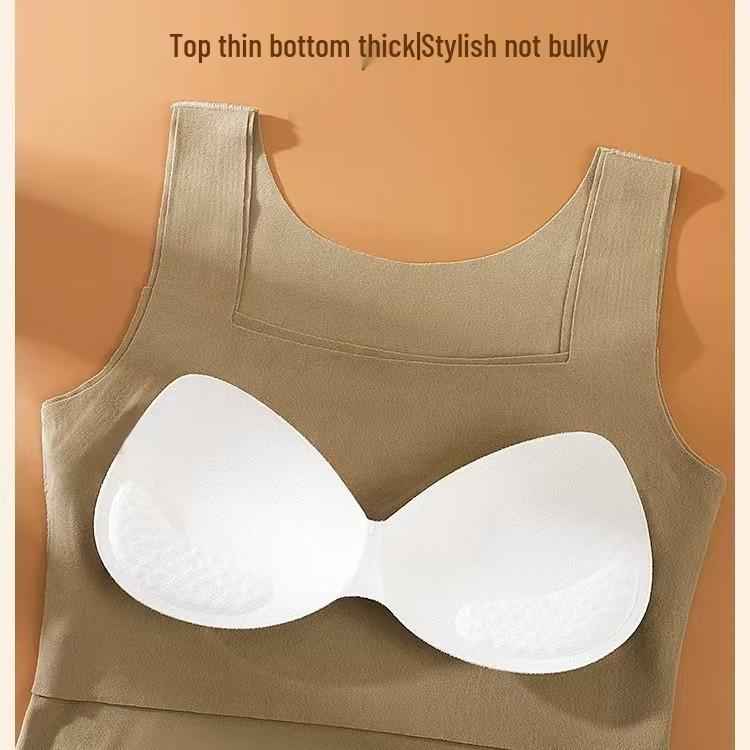 Women's Slim Fit Reversible German Velvet Vest with Chest Pad - Autumn/Winter Base Layer