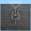 Castle Vintage Punk Pendant Necklace Alloy Drop Shape Link Chain Gift Festival