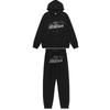 Trapstar Rotes & Schwarzes Tigerkopf Hoodie und Hosen Set