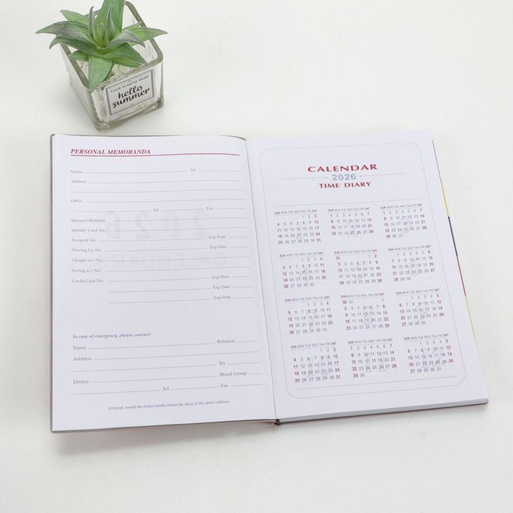 12 Months A5 Agenda Planning Notebook Wear-resistant To-do List Notebook  Office Supplies