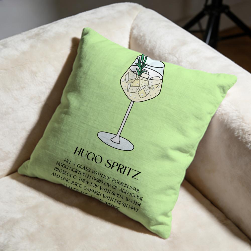 Popular HHugo Spritz Cocktailled Cushion Cover Soft Decorative Pillow Case Suitable for Bedroom Sofa Car Travel Use