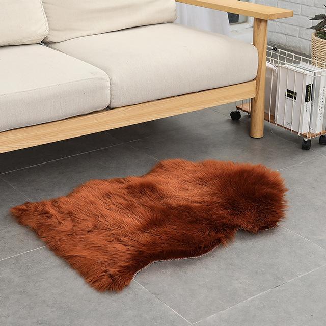Koberec z ovčí kůže Koberec do domácnosti Koberce Nadýchané kožešiny Koberce do obývacího pokoje Pohovka Koberec u postele Měkký plyšový koberec Dětské předložky do pokoje