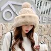 Thicken Hat New Style Ladies Fur Ball Plus Velvet Warm Hood Outdoor Autumn And Winter Cold-Proof Fashion Cute Woolen