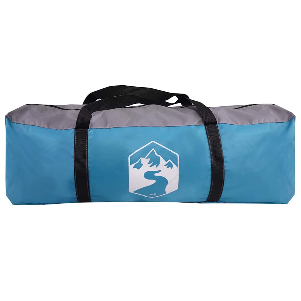 6 Person Tent with Roof Blue 425 x 396 x 222 cm