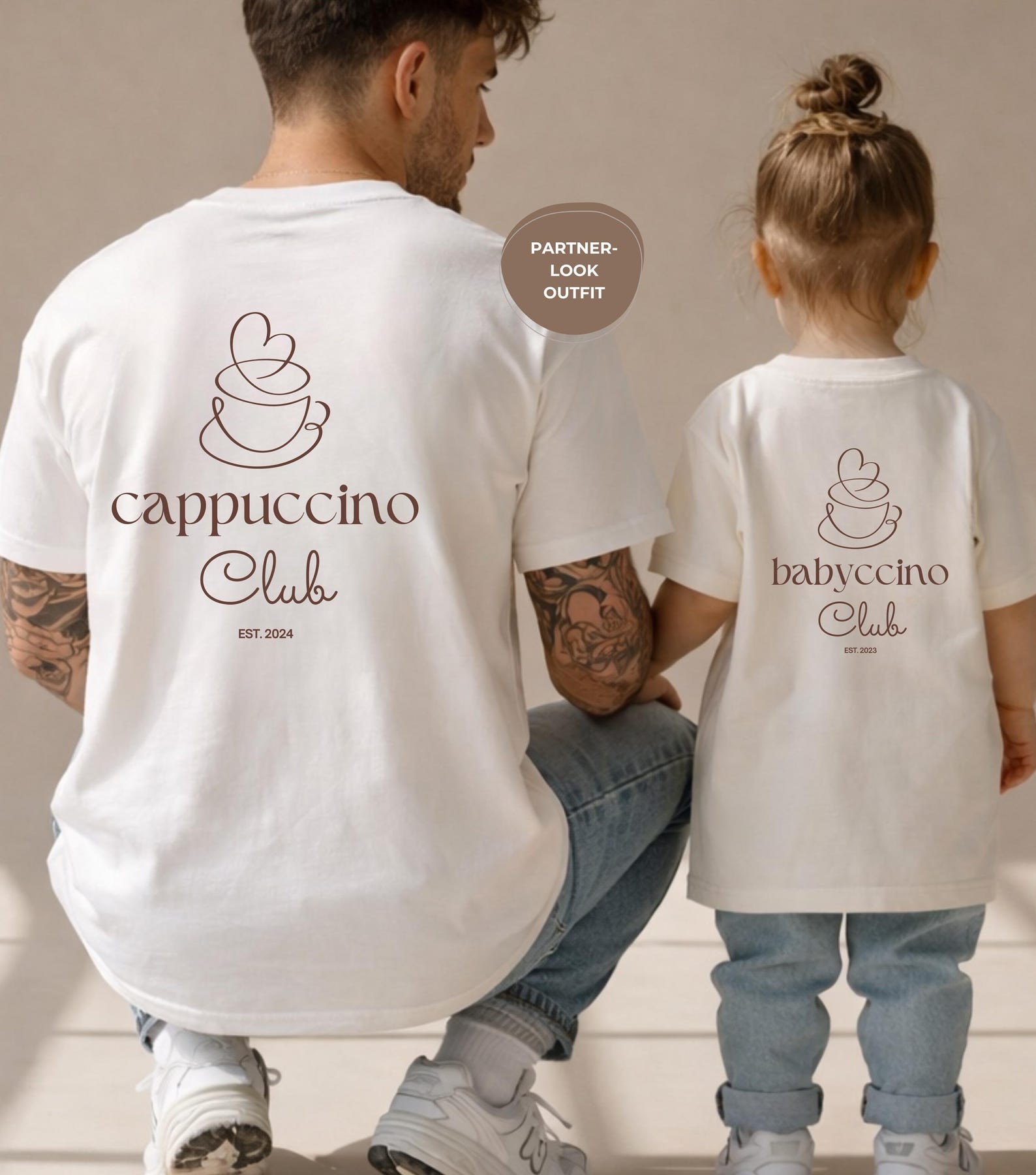 Dad and Child Matching T-Shirt – Cotton Shirt – Father-Son/Father-Daughter Set – Family Outfit – Gift for Dad S