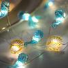 LED Ocean Series Children's Decorative String Lights: Starfish, Seashell, Seahorse, Conch Copper Wire Fasteners.