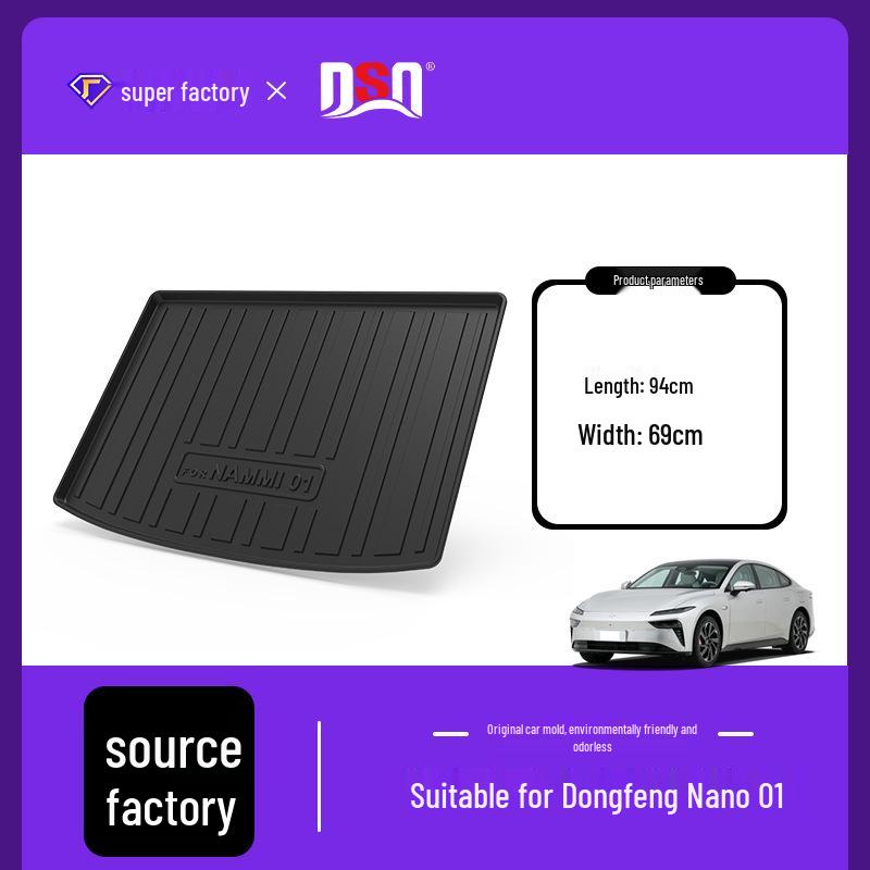 Luxury TPE Car Trunk Mat for Dongfeng Nano 01 - Eco-friendly, Non-toxic. TPE material (shipped in waterproof bag)
