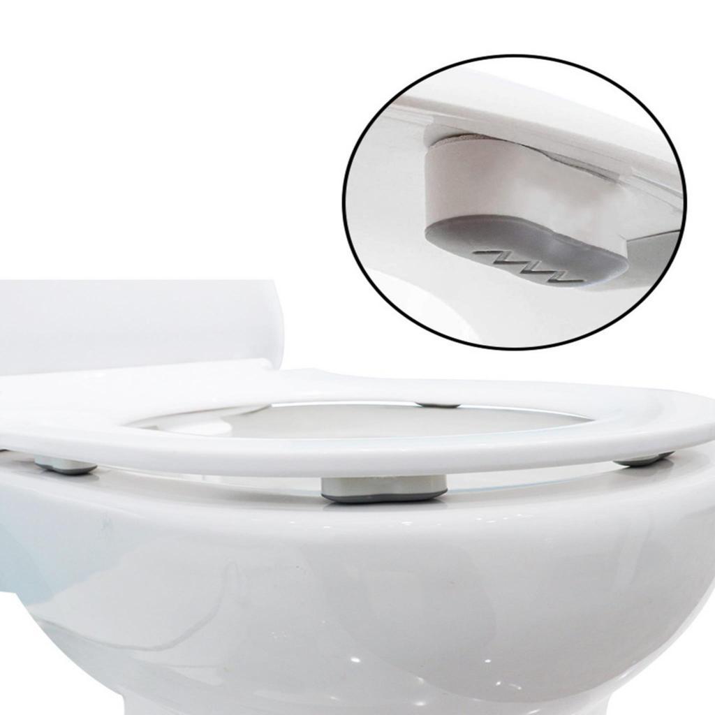 4/24PCS Universal Toilet Seat Protector Pads Non-Slip Strong Adhesive Cushioned for Bidet, Elderly Pregnancy Bathroom Safety