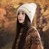 Autumn and Winter Women's Velvet Knitted Wool Hat Outdoor Travel Windproof Warm Hat Cycling Cold Ear Hat
