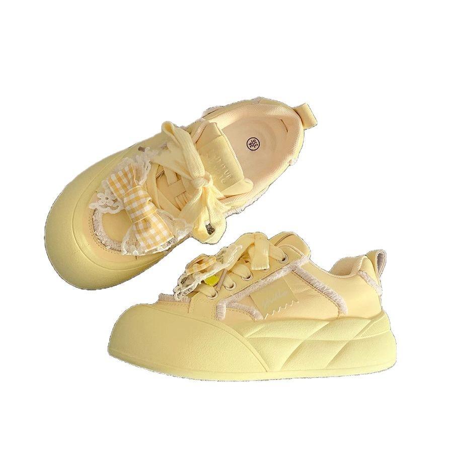 Spring little white shoes women's ugly cute big head shoes new versatile campus style sports and leisure board shoes