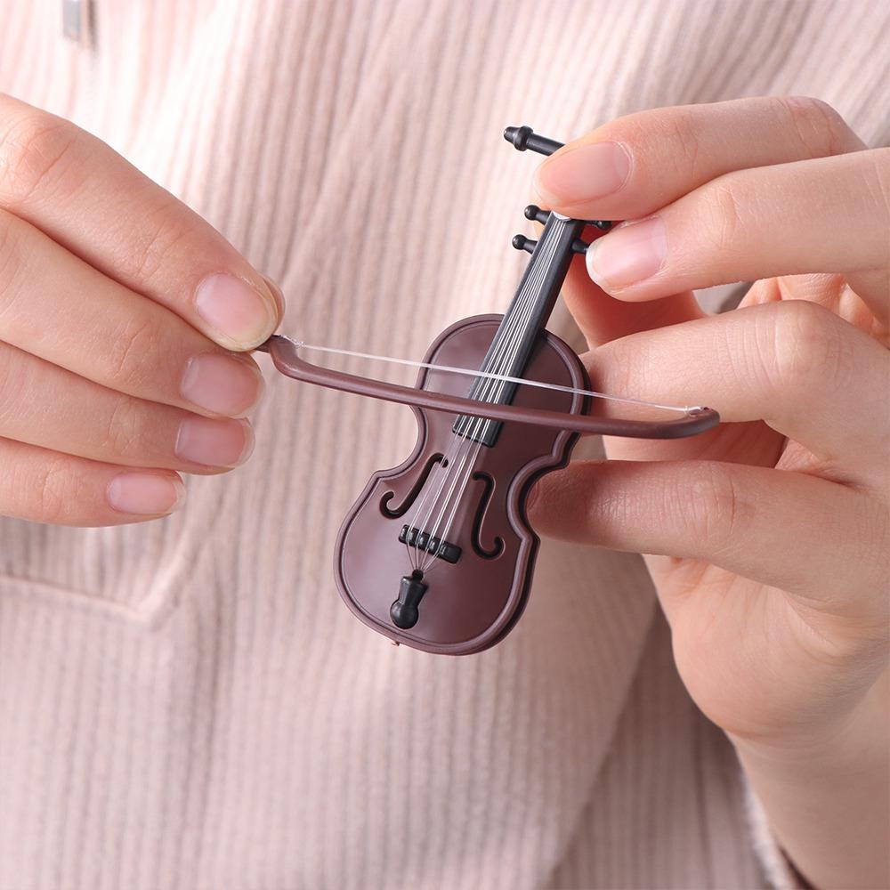 Home Decor Crafts Violin Model 1/12 Miniature Violin Dollhouse Toys Mini Musical Instruments  Decor