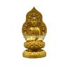 Figurine de Bouddha Yakushi Bleu Jaune – Statue émaillée de Guanyin Tathagata Ksitigarbha