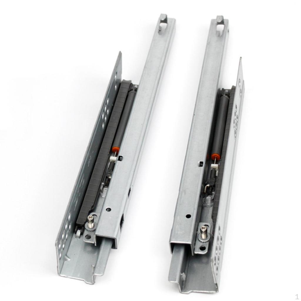 2 Pieces Drawer Slides under Mount Glide Hide Drawers Track for Bath