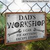 2D Flat Decorative Signs & Plaques Dad's Workshop Aluminum Sign for Dad for Man Cave Home Decor Garage Decor Farmhouse Sign Vintage Mechanic Wrench