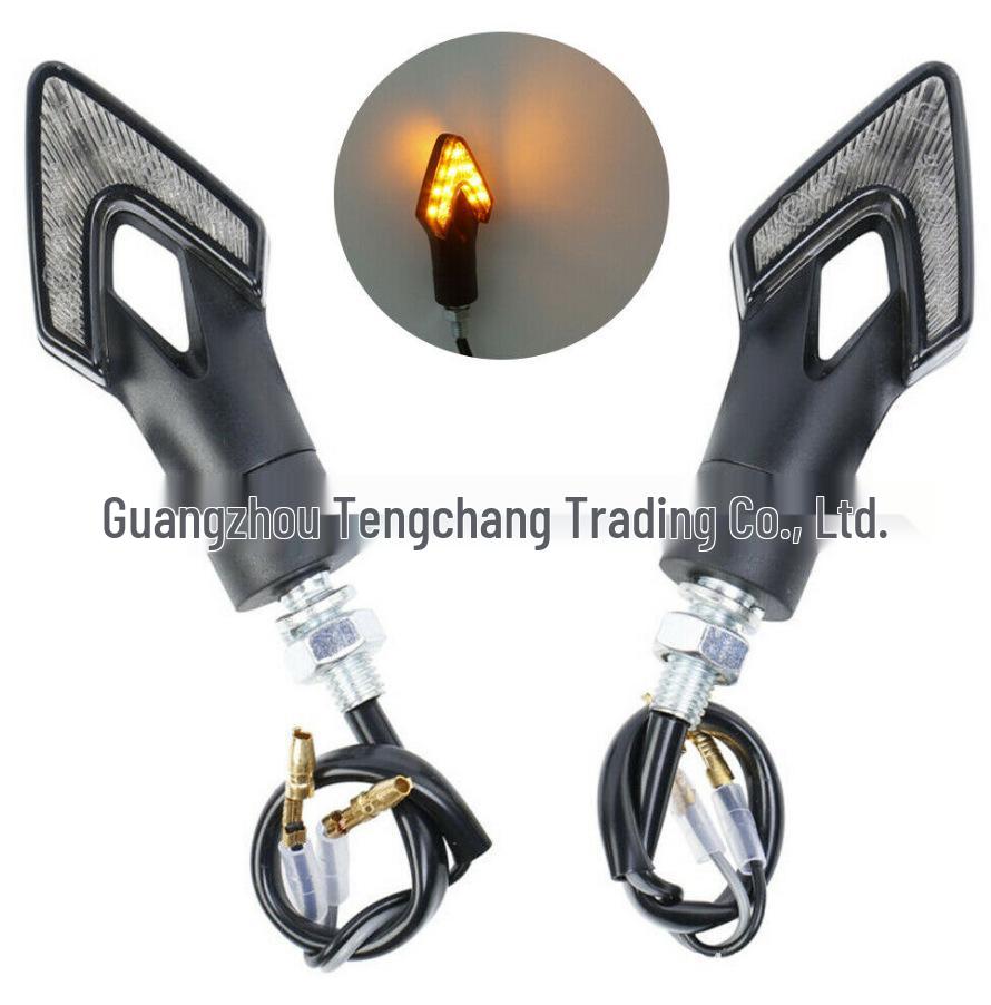 Universal Motorcycle LED Turn Signal Lights - Amber, 12V DC