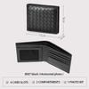 High-end woven wallet generation RFID medium and long loose-leaf wallet leather black hand bag